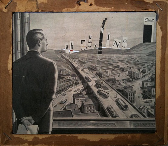collage, industrial wasteland, environmental disaster