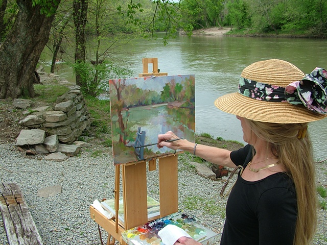 Painting along the Little Miami River, Loveland Ohio