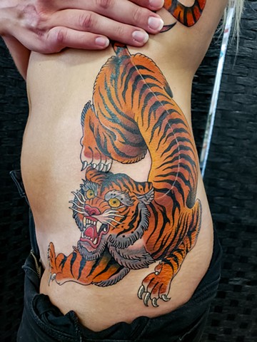 Tiger Tattoo by Adam Sky, Redwood City, California