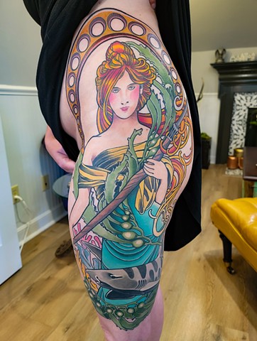 Sea Shepherd Tattoo by Adam Sky, Morningstar Tattoo Parlor, Belmont, Bay Area, California