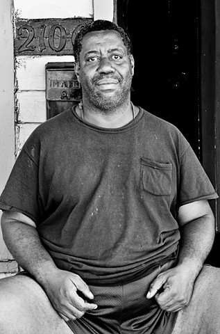 Man on Stoop, Bywater - New Orleans