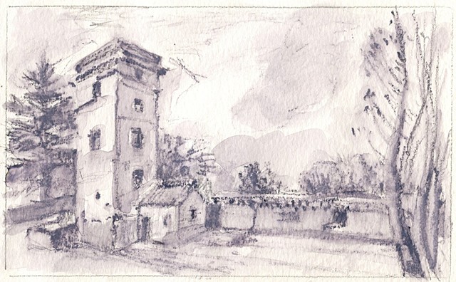 "Corot's Tower" from Terrano, Civita Castellana