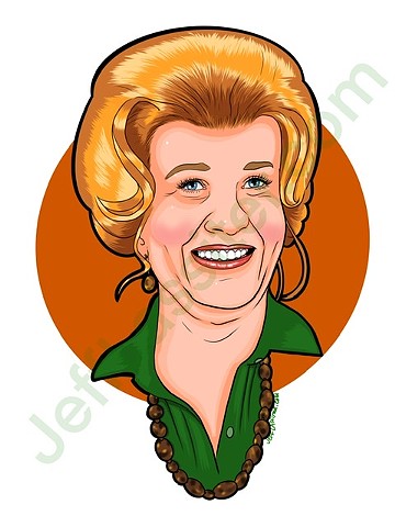 Design for a T-shirt featuring Charlotte Rae from The Facts of Life