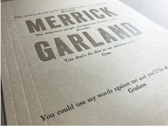 I remember Merrick Garland