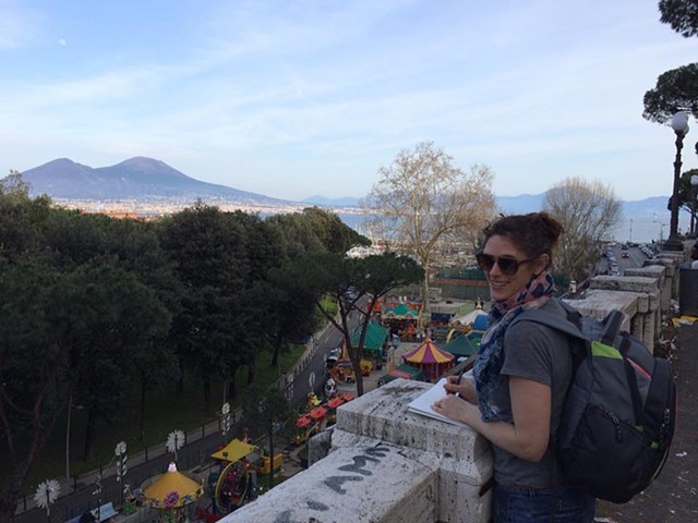 Scoon Drawing Vesuvio in Napoli Italy 2016