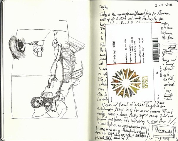 Ann Miller Sketchbook Image from Art and Philosophy Seminar 2016