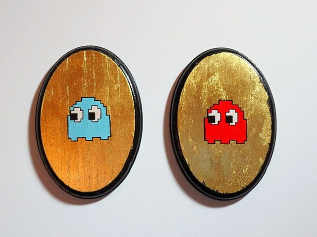 Pacman Ghosts : Blinky and Inky (after Toru Iwatani)
