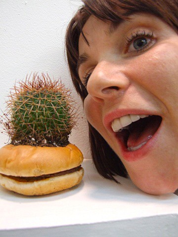 I often use humor as a way to create an unlikely site to discuss tough issues. In this piece, exhibited in a show called Dollar Menu, I made a planter for nature's most durable plant, out of a fast-food burger, to discuss the use of preservatives used in 