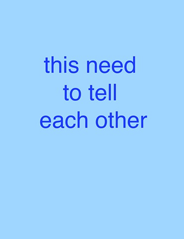 'this need to tell each other' from 'Falling'