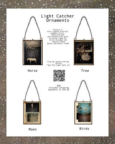 Handmade Mini Print Light Catcher Ornament
