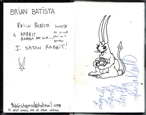 "I satan rabbit" inside cover