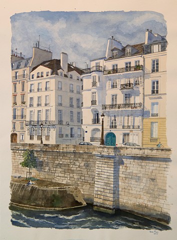 Laura Moore watercolor France Touch of France
