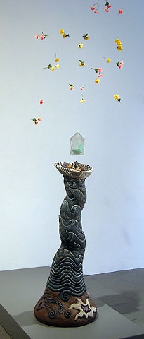 ceramic mixed media sculpture