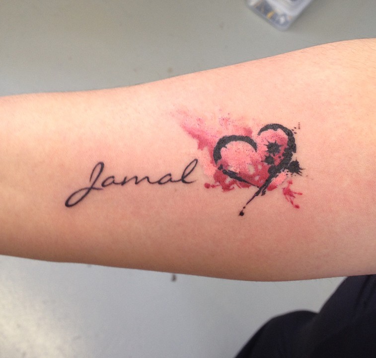 black widow custom tattoo amp design watercolor heart name black widow custom tattoo amp design watercolor heart name