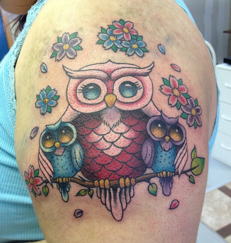black widow custom tattoo amp design owl family tattoo black widow custom tattoo amp design owl family tattoo