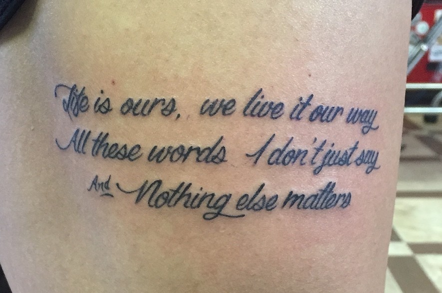 black widow custom tattoo u0026 design metallica quote black widow custom tattoo u0026 design metallica quote
