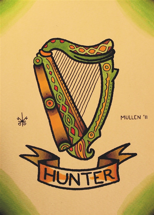 art freek tattoo guinness harp art freek tattoo guinness harp
