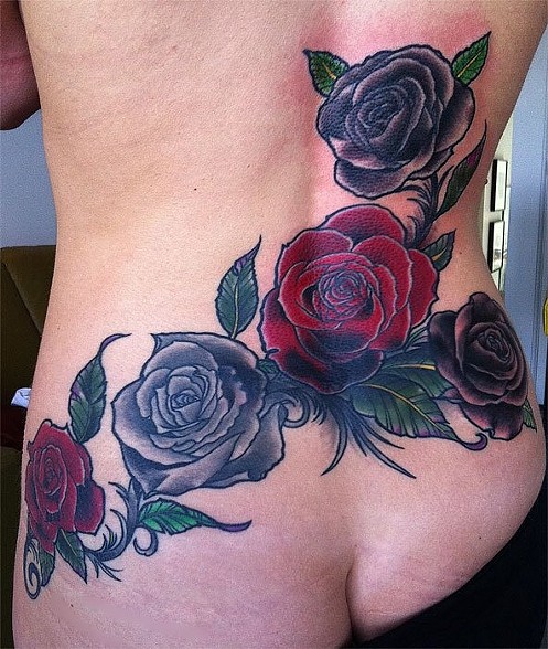adam sky tattoos san francisco black and red roses tattoo rose adam sky tattoos san francisco black and red roses tattoo rose