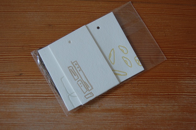 letterpress gift tags