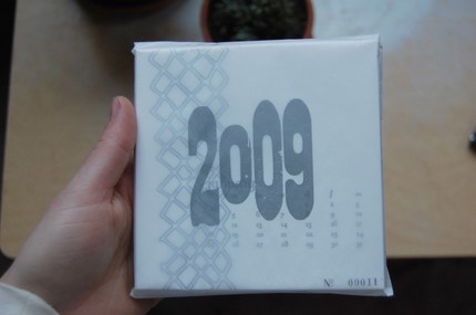 2009 limited edition letterpress calendar