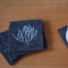 screenprinted felt coasters