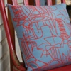 screenprinted pillow cover