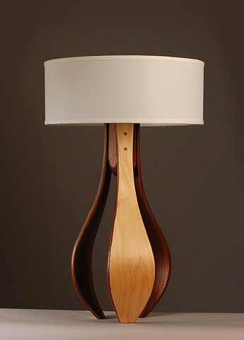 hand made table lamp mid century modern handmade by Kyle Dallman