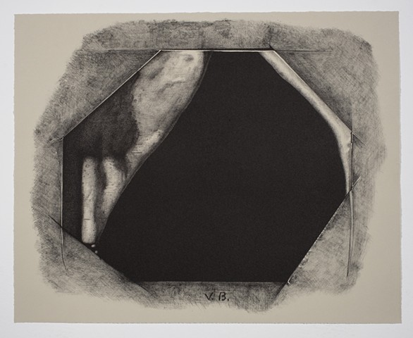 Molly Springfield graphite drawing photocopy Virginia Woolf holograph draft