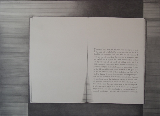 graphite drawing book photocopy by Molly Springfield W.G. Sebald