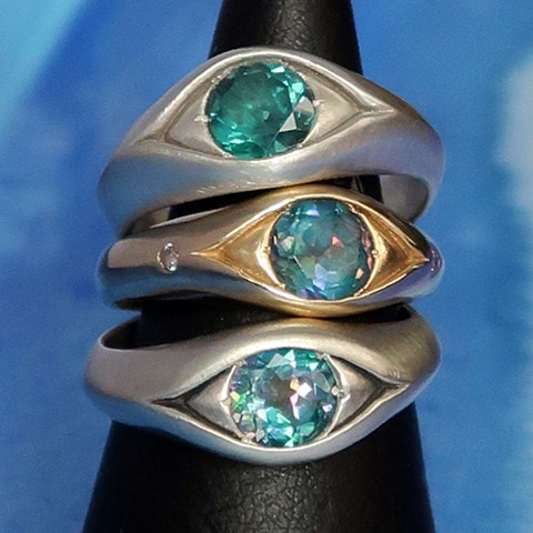 dreamy topaz Eye Rings