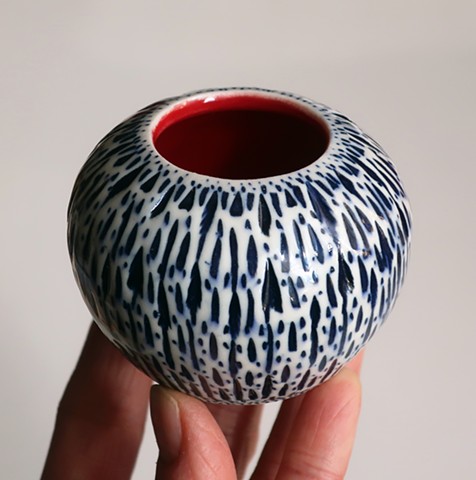 Small Porcelain Decorated Vessel, Jennifer Westberg, Pottery