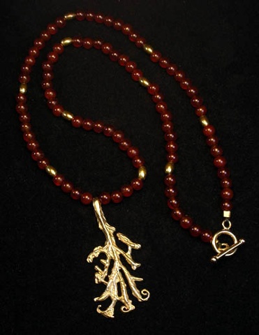 beaded root necklace