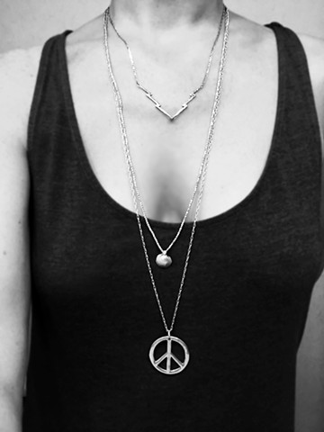 jewelry by jennifer tull westberg, Peace sign, no more war