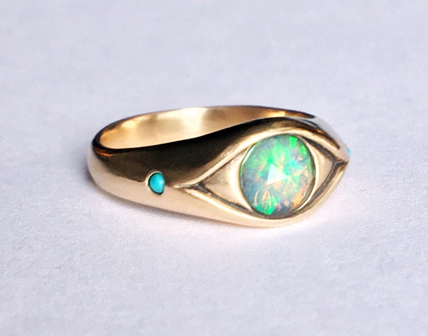 opal eye ring