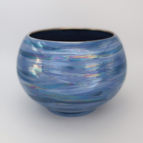 Purple & Blue Lustered Bowl