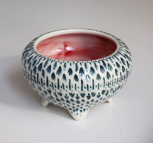 footed porcelain, art, bowl, Jennifer Westberg