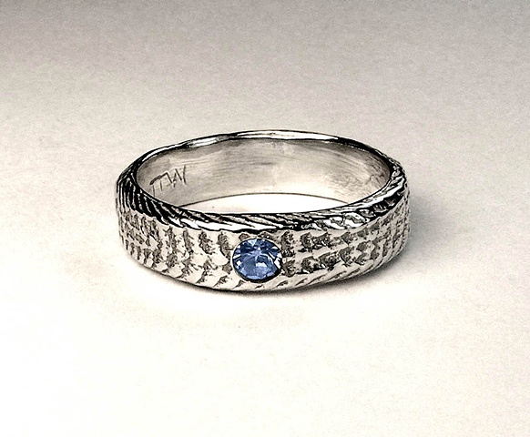 blue topaz snakeskin ring