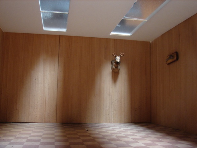 Rec Room with ceiling and Deer Head