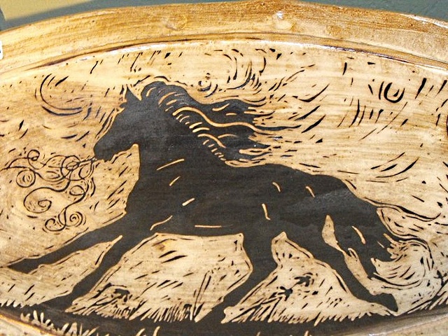  Black Horse Oval Platter