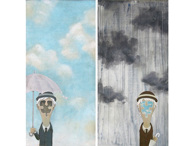 left: " sunny day with a chance of the rain "
right: " rainy day with a chance of the sun "
