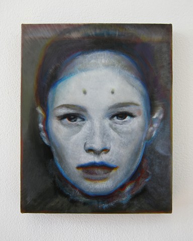 Benjamin Kress painting Hybrid Face #6 oil on linen