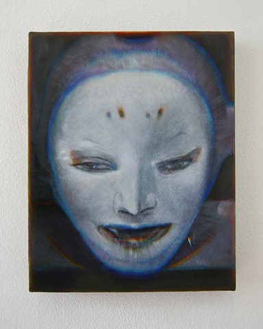Benjamin Kress painting Hybrid Face #2 oil on linen