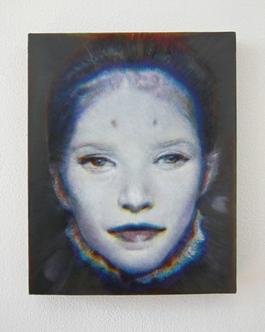 Benjamin Kress painting Hybrid Face #8 oil on linen
