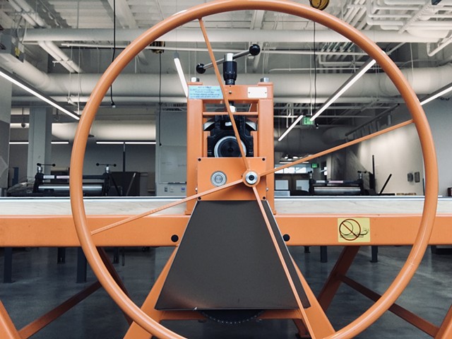 Orange Crush, Takach 4896 in the Printmaking Lab at Boise State University. Crowd-Funded by, "There's No Press Like Home," an alumni portfolio. 