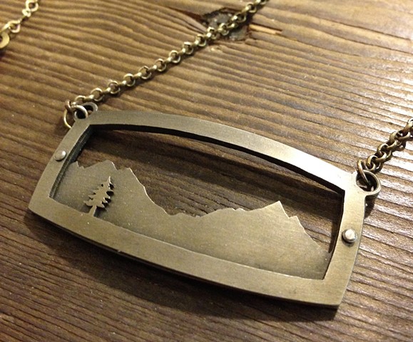 Two Layer Mountains and Tree Necklace