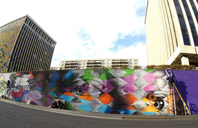 23rd Street Mural
in collaboration with MasPaz, Miss Chelove & Criomatic 
Crystal City, Arlington, VA