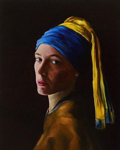 Mado Stahl-Morel (à la Johannes Vermeer - Girl With A Pearl Earring, 1665)