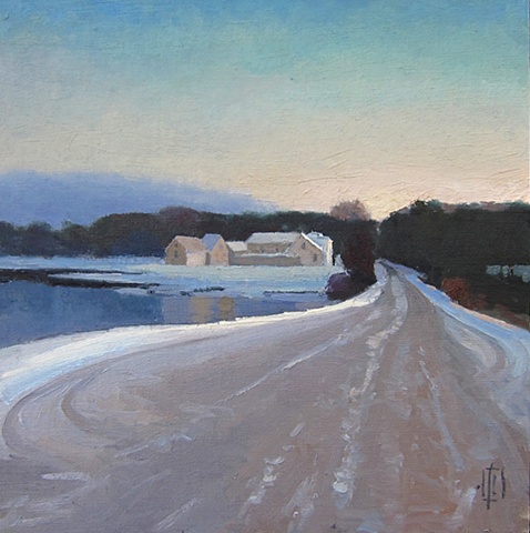 Damon's Point, Marshfield, snow scene