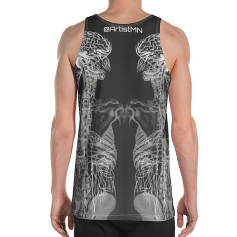 Double Vagus Tank (in charcoal)
