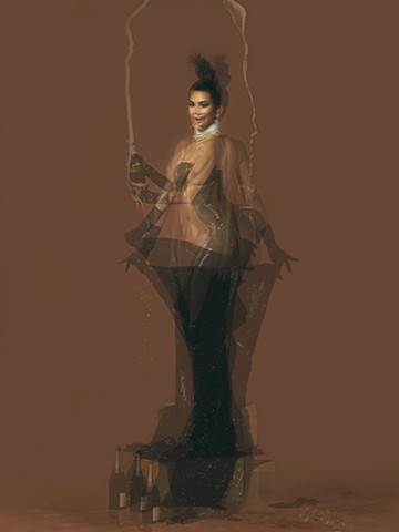 Kim Kardashian portrait